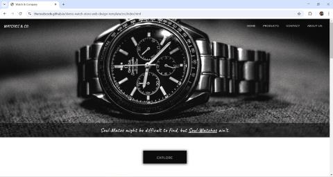 Watch Store Web Design Template
